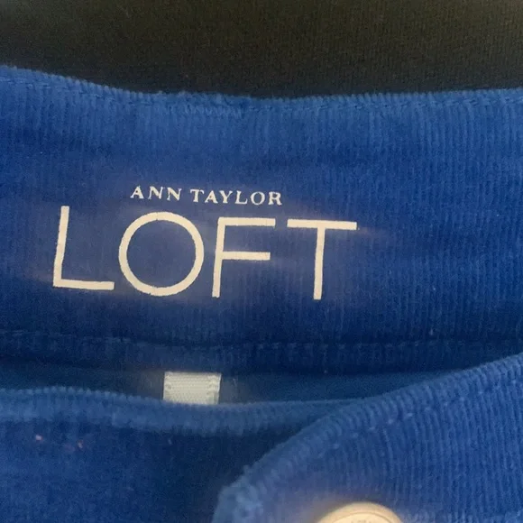 Ann Taylor LOFT super skinny blue corduroy skinny jeans - Picture 5 of 9